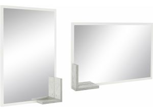 4067474512695 - Spiegel INOSIGN Gr B H T 100 cm x 66 cm x 25 cm grau (betonfarben weiß) Spiegel mit Ablage 4067474512695 - Spiegel INOSIGN Gr B H T 100 cm x 66 cm x 25 cm grau (betonfarben weiß) Spiegel mit Ablage