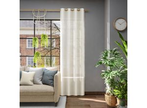 4006470511820 - Vorhang NEUTEX FOR YOU Libre-ECO beige (creme) B142cm H285cm Jacquard Polyester Gardinen Nachhaltig Breite 142 cm nach Maß