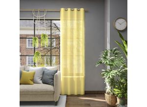 4006470505492 - Vorhang NEUTEX FOR YOU Libre-ECO gelb B142cm H295cm Jacquard Polyester Gardinen Nachhaltig Breite 142 cm nach Maß