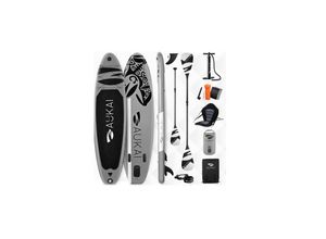 2100000923304 - Stand Up Paddle Board AUKAI Pro Ocean mit Kajak-Sitz grau 2100000923304 - Stand Up Paddle Board AUKAI Pro Ocean mit Kajak-Sitz grau
