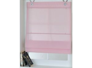4016478986216 - Raffrollo KUTTI Kessy Bessy Raffrollos Gr 140 cm einseitig verschiebbar Hakenaufhängung 45 cm lila (mauve) Raffrollos halbtransparent halbtransparent Baumwolle Polyester Hakenaufhängung