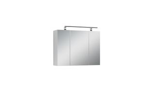 4251942206609 - Spiegelschrank spree   Korpus matt weiß mit Spiegeltüren   Hängeschrank mit Soft-Close-Funktion   Inklusive LED-Beleuchtung   Badschrank mit Stecker