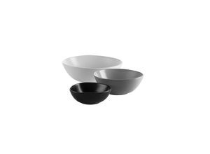 9001794684057 - MÃSER Serie Glendale Schalen Set 3-teilig moderne hochwertige Servierschalen in verschiedenen GrÃ¶Ãen MÃ¼slischale SuppenschÃ¼ssel SalatschÃ¼ssel matt lasiert Keramik Schwarz   WeiÃ   Grau - B-Ware einwandfrei