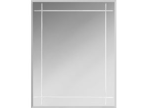 4002177080454 - Badspiegel JOKEY Karo silber (silberfarben) Facettenschliff-dekorative Fräsungen Spiegelglas Spiegel 70x90