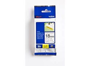 4977766692144 - P-touch Schriftband TZe-S141 18mm x 8m schwarz farblos laminiert stark selbstklebend 4977766692144 Brother