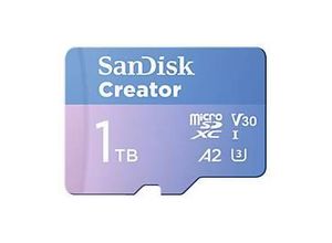 0619659217228 - SanDisk Creator - Flash-Speicherkarte (microSDXC-an-SD-Adapter inbegriffen) - 1 TB - A2   Video Class V30   UHS-I U3 - microSDXC UHS-I