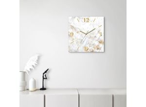 4062144890585 - Wanduhr Marmor Wanduhren Gr B H T 30 cm x 30 cm x 03 cm Quarzuhr weiß Wanduhren analog 30 cm 4062144890585 - Wanduhr Marmor Wanduhren Gr B H T 30 cm x 30 cm x 03 cm Quarzuhr weiß Wanduhren analog 30 cm