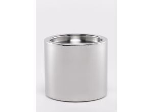 4041104019426 - Kerzenhalter rund aus Edelstahl in Silber Grau 10 cm
