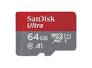 0619659200435 - SanDisk Ultra - Flash-Speicherkarte (microSDXC-an-SD-Adapter inbegriffen) - 64 GB - A1 UHS-I U1 Class10 - microSDXC UHS-I 0619659200435 - SanDisk Ultra - Flash-Speicherkarte (microSDXC-an-SD-Adapter inbegriffen) - 64 GB - A1 UHS-I U1 Class10 - microSDXC UHS-I