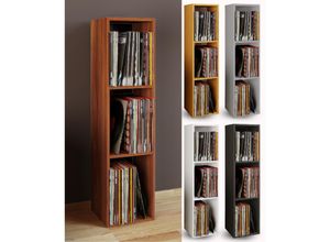 4051814312946 - Media-Regal Holz Schallplatten Regal Stand Regal mit 3 Fächer für 100 Schallplatten Maße H 107 x B 34 x T 30 cm - Platto Gr 34 kern nussbaum B34cm H107cm T30cm Holzwerkstoff Holz Spanplatte Regale 4051814312946 - Media-Regal Holz Schallplatten Regal Stand Regal mit 3 Fächer für 100 Schallplatten Maße H 107 x B 34 x T 30 cm - Platto Gr 34 kern nussbaum B34cm H107cm T30cm Holzwerkstoff Holz Spanplatte Regale