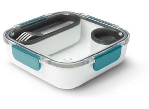 5060089725497 - Lunchbox BLACK+BLUM Lebensmittelaufbewahrungsbehälter Gr B H L 20 cm x 6 cm x 20 cm blau (ozean) Lunchboxen inklusive Innenbehälter und Saucenbecher 1000 ml 5060089725497 - Lunchbox BLACK+BLUM Lebensmittelaufbewahrungsbehälter Gr B H L 20 cm x 6 cm x 20 cm blau (ozean) Lunchboxen inklusive Innenbehälter und Saucenbecher 1000 ml