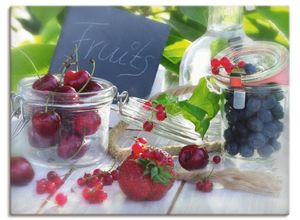 4055327987226 - Wandbild ARTLAND Frischer Früchte Sommer Bilder Gr B H 80 cm x 60 cm Leinwandbild Lebensmittel Querformat 1 St rot Bild Poster Bilder als Leinwandbild Wandaufkleber oder in versch Größen