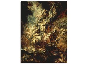 4055327943543 - Kunstdruck ARTLAND Höllensturz der Verdammten I Bilder Gr B H 60 cm x 80 cm Leinwandbild Dark Fantasy Hochformat 1 St beige (naturfarben) Kunstdrucke als Leinwandbild Poster Wandaufkleber in verschied Größen