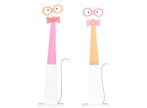 4003529696255 - Dekofigur CREATIV HOME KATHY Dekofiguren Gr Ø bunt Deko-Objekte Dekofiguren mit Brille (2er Set)