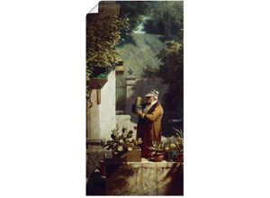 4062144519790 - Wandbild ARTLAND Der Kaktusfreund Vor 1858 Bilder Gr B H 20 cm x 40 cm Poster Mann 1 St grün Bild Poster Bilder als Leinwandbild Wandaufkleber oder in versch Größen
