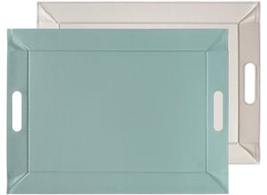 5020057316799 - Tablett FREEFORM DUO 2-farbiges Wendetablett Tablett und Tisch-Set in einem wendbar grün (hellmint grau) B41cm H08cm L55cm Kunstleder Tabletts mit Doppelfunktion pflegeleicht und kann platzsparend verstaut werden 5020057316799 - Tablett FREEFORM DUO 2-farbiges Wendetablett Tablett und Tisch-Set in einem wendbar grün (hellmint grau) B41cm H08cm L55cm Kunstleder Tabletts mit Doppelfunktion pflegeleicht und kann platzsparend verstaut werden