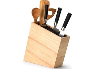 4017167331706 - Messerblock CONTINENTA beige (natur) B31cm H28cm L9cm Messerblöcke Messerblock mit Utensilienbehälter 4017167331706 - Messerblock CONTINENTA beige (natur) B31cm H28cm L9cm Messerblöcke Messerblock mit Utensilienbehälter