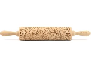 4260649331422 - Teigroller FOLKROLL 3D-Motiv-Teigrolle braun L43cm Buchenholz Teigroller Spring Hearts 4260649331422 - Teigroller FOLKROLL 3D-Motiv-Teigrolle braun L43cm Buchenholz Teigroller Spring Hearts
