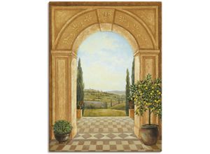 4055327154536 - Wandbild ARTLAND Ausblick mit Zitronenbaum Bilder Gr B H 60 cm x 80 cm Leinwandbild Fensterblick 1 St braun Bild Leinwandbild Kunstdrucke Bilder als Alubild Leinwandbild Wandaufkleber oder Poster in versch Größen