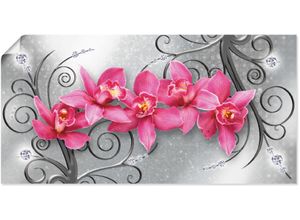 4062144594049 - Wandbild ARTLAND rosa Orchideen auf Ornamenten Bilder Gr B H 40 cm x 20 cm Poster Blumenbilder Querformat 1 St pink Kunstdrucke als Alubild Leinwandbild Wandaufkleber oder Poster in versch Größen 4062144594049 - Wandbild ARTLAND rosa Orchideen auf Ornamenten Bilder Gr B H 40 cm x 20 cm Poster Blumenbilder Querformat 1 St pink Kunstdrucke als Alubild Leinwandbild Wandaufkleber oder Poster in versch Größen