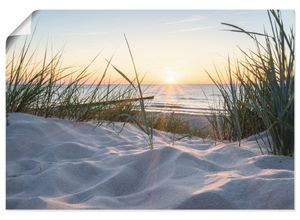 4062144005002 - Wandbild ARTLAND Ostseestrand Bilder Gr B H 70 cm x 50 cm Poster Strand Querformat 1 St beige (naturfarben) Bild Metallbild Metallbilder Bilder als Alubild Leinwandbild Wandaufkleber oder Poster in versch Größen