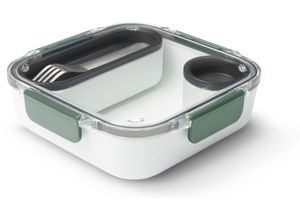 5060089725527 - Lunchbox BLACK+BLUM Lebensmittelaufbewahrungsbehälter Gr B H L 20 cm x 6 cm x 20 cm grün (olive) Lunchboxen inklusive Innenbehälter und Saucenbecher 1000 ml 5060089725527 - Lunchbox BLACK+BLUM Lebensmittelaufbewahrungsbehälter Gr B H L 20 cm x 6 cm x 20 cm grün (olive) Lunchboxen inklusive Innenbehälter und Saucenbecher 1000 ml