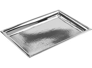 4042911551352 - Tablett FINK NAGANO mit feiner Hammerschlagstruktur Tabletts Gr B 34 cm silberfarben Serviertabletts aus Edelstahl gehämmert Rechteckig B 34 cm x T 24 4042911551352 - Tablett FINK NAGANO mit feiner Hammerschlagstruktur Tabletts Gr B 34 cm silberfarben Serviertabletts aus Edelstahl gehämmert Rechteckig B 34 cm x T 24