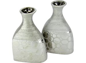 4019844713768 - Dekovase HOME AFFAIRE Vasen Gr B H T 12 cm x 19 cm x 6 cm silberfarben Blumenvasen Vasen 4019844713768 - Dekovase HOME AFFAIRE Vasen Gr B H T 12 cm x 19 cm x 6 cm silberfarben Blumenvasen Vasen