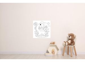 4067437121452 - Wandsticker QUEENCE Dinosaurier weiß B45cm Vinyl Wandtattoos DIY-Wandsticker zum Bemalen 4067437121452 - Wandsticker QUEENCE Dinosaurier weiß B45cm Vinyl Wandtattoos DIY-Wandsticker zum Bemalen