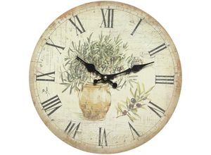 4050223846141 - Wanduhr Oliven 28cm Wanduhren Gr B H T 28 cm x 28 cm x 35 cm bunt Wanduhren 4050223846141 - Wanduhr Oliven 28cm Wanduhren Gr B H T 28 cm x 28 cm x 35 cm bunt Wanduhren
