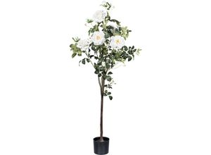 4064118189787 - Kunstblume CREATIV GREEN Blumenstrauß in Packpapier beige (creme) H50cm Kunstpflanzen mit Textilpflanzen in trendiger Trockenblumen-Optik