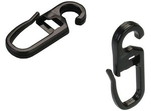 4016318346422 - Faltenclip Gr 1 schwarz H32cm Ø062cm Metall Gardinenbefestigungen Faltenlegehaken für Gardinenringe