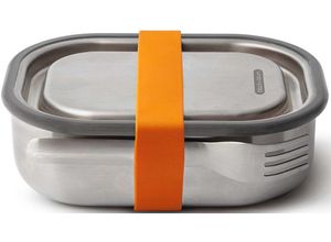 5060089724995 - Lunchbox BLACK+BLUM Lebensmittelaufbewahrungsbehälter Gr B H L 13 cm x 6 cm x 18 cm orange Lunchboxen (3-in1) auslaufsicher mit Silikon-Ventil Gabel und Gurt 600 ml 5060089724995 - Lunchbox BLACK+BLUM Lebensmittelaufbewahrungsbehälter Gr B H L 13 cm x 6 cm x 18 cm orange Lunchboxen (3-in1) auslaufsicher mit Silikon-Ventil Gabel und Gurt 600 ml