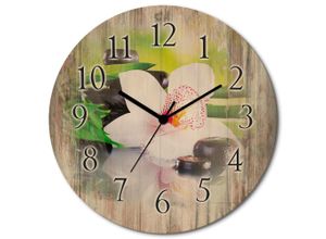 4062144962282 - Wanduhr ARTLAND Spa Steine Bambus Zweige Orchidee grün B30cm H30cm T06cm Wanduhren 3D Optik gebogen mit Quarz- oder Funkuhrwerk versch Größen 4062144962282 - Wanduhr ARTLAND Spa Steine Bambus Zweige Orchidee grün B30cm H30cm T06cm Wanduhren 3D Optik gebogen mit Quarz- oder Funkuhrwerk versch Größen