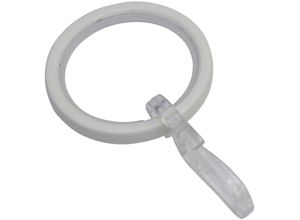 4003018378945 - Gardinenring SCHÖNER WOHNEN LAMINAT Gardinenringe mit Gleiteinlage für Ø 20 mm Gardinenbefestigungen Gr 10 St weiß (weiß matt) Gardinenringe Serie Einzelprogramm Leon Ø 20 mm