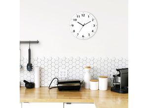 4062144833032 - Wanduhr ARTLAND Trendfarben Wanduhren Gr B H T 30 cm x 30 cm x 18 cm Quarzuhr 12 Ziffern weiß Wanduhren wahlweise mit Quarz- oder Funhuhrwerk lautlos ohne Tickgeräusche