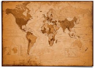 8714597389753 - Poster REINDERS Weltkarte braun (farbe bild(er) braun) B140cm H100cm T01cm Papier Bilder