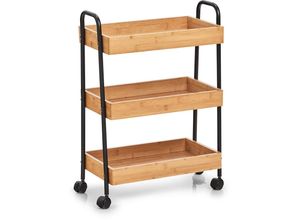 4003368137674 - Dekoablage ZELLER PRESENT Beistellwagen Bambus Metall schwarz Aufbewahrungsboxen Gr B H T 495 cm x 705 cm x 28 cm beige (natur) Weitere Tischaccessoires 4003368137674 - Dekoablage ZELLER PRESENT Beistellwagen Bambus Metall schwarz Aufbewahrungsboxen Gr B H T 495 cm x 705 cm x 28 cm beige (natur) Weitere Tischaccessoires