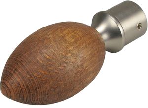 4016318028267 - Gardinenstangen-Endstück Egg Gardinenstangenendstücke Gr 1 St braun (nussbaum) Gardinenstangen-Endstücke Gardinenstangenendstücke für Gardinenstangen Ø 16 mm