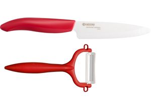 4960664670444 - Messer-Set KYOCERA Gen Kochmesser-Sets rot Küchenmesser-Sets scharfe Hochleistungskeramik-Klinge (Universalmesser Sparschäler) 4960664670444 - Messer-Set KYOCERA Gen Kochmesser-Sets rot Küchenmesser-Sets scharfe Hochleistungskeramik-Klinge (Universalmesser Sparschäler)