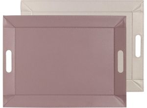 5020057333093 - Tablett FREEFORM DUO 2-farbiges Wendetablett Tablett und Tisch-Set in einem wendbar rosa (altrosa creme) B41cm H08cm L55cm Kunstleder Tabletts mit Doppelfunktion pflegeleicht und kann platzsparend verstaut werden 5020057333093 - Tablett FREEFORM DUO 2-farbiges Wendetablett Tablett und Tisch-Set in einem wendbar rosa (altrosa creme) B41cm H08cm L55cm Kunstleder Tabletts mit Doppelfunktion pflegeleicht und kann platzsparend verstaut werden