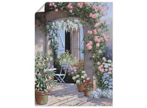 4055327495981 - Wandbild ARTLAND Blumenangebot Bilder Gr B H 45 cm x 60 cm Poster Garten Hochformat 1 St beige (naturfarben) Bild Poster Bilder als Leinwandbild Wandaufkleber oder in versch Größen