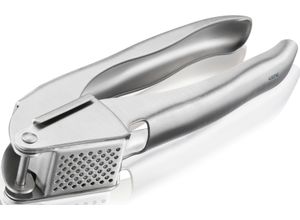 4006664134569 - Knoblauchpresse GEFU IMPRENSA Küchenpressen silberfarben (silber) Knoblauchschneider und Knoblauchpressen Spezial-Lochung -Hebeltechnik für müheloses Pressen