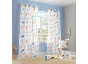 4068222180418 - Gardine LÜTTENHÜTT OCEAN Gr 1 weiß B135cm H145cm Polyester Baumwolle Gardinen Kindergardine einseitig mit Meerestieren bedruckt Tiere 4068222180418 - Gardine LÜTTENHÜTT OCEAN Gr 1 weiß B135cm H145cm Polyester Baumwolle Gardinen Kindergardine einseitig mit Meerestieren bedruckt Tiere