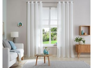 6920192976560 - Gardine MY HOME Fiete Gr 1 beige (natur) B140cm H145cm Polyester Gardinen Leinen Optik monochrom basic pflegeleicht verschiedene Größen 6920192976560 - Gardine MY HOME Fiete Gr 1 beige (natur) B140cm H145cm Polyester Gardinen Leinen Optik monochrom basic pflegeleicht verschiedene Größen
