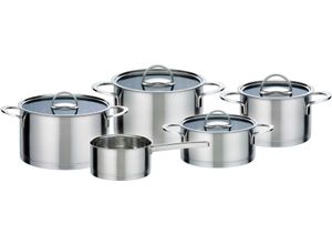 4005643893190 - Topf-Set Elegance Töpfe Gr + silberfarben (silber) Topfsets handfreundliche Kaltmetallgriffe Literskala Induktion 4005643893190 - Topf-Set Elegance Töpfe Gr + silberfarben (silber) Topfsets handfreundliche Kaltmetallgriffe Literskala Induktion