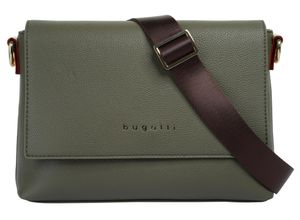 4250060359518 - Umhängetasche BUGATTI ELLA Damen Gr B H T 25cm x 17cm x 8cm onesize grün Kunstfaser leicht glänzend unifarben Taschen