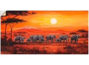 4057738245971 - Wandbild ARTLAND Elefantenherde Bilder Gr B H 100 cm x 50 cm Wandaufkleber - Vinyl Wildtiere 1 St orange Bild Poster Bilder als Alubild Leinwandbild Wandaufkleber oder in versch Größen 4057738245971 - Wandbild ARTLAND Elefantenherde Bilder Gr B H 100 cm x 50 cm Wandaufkleber - Vinyl Wildtiere 1 St orange Bild Poster Bilder als Alubild Leinwandbild Wandaufkleber oder in versch Größen