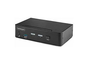 0065030894906 - StarTechcom 2-Port DisplayPort KVM Switch 8K 60Hz 4K 144Hz Single Display DP 14 2x USB 30 Ports 4x USB 20 HID Ports Push-Button & Hotkey Switching TAA Compliant - OS Independent Metal Housing (D86A2-2-PORT-8K-KVM) - KVM- Audio- USB-S 0065030894906 - StarTechcom 2-Port DisplayPort KVM Switch 8K 60Hz 4K 144Hz Single Display DP 14 2x USB 30 Ports 4x USB 20 HID Ports Push-Button & Hotkey Switching TAA Compliant - OS Independent Metal Housing (D86A2-2-PORT-8K-KVM) - KVM- Audio- USB-S