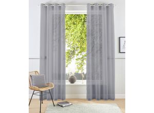 4067602829527 - Gardine MY HOME XANA mit Ösen Kräuselband oder Schlaufen Gr 4 grau B140cm H245cm Voile Polyester Gardinen Bestseller einfarbig 1 bzw 2 Schals pflegeleicht Schal 4067602829527 - Gardine MY HOME XANA mit Ösen Kräuselband oder Schlaufen Gr 4 grau B140cm H245cm Voile Polyester Gardinen Bestseller einfarbig 1 bzw 2 Schals pflegeleicht Schal